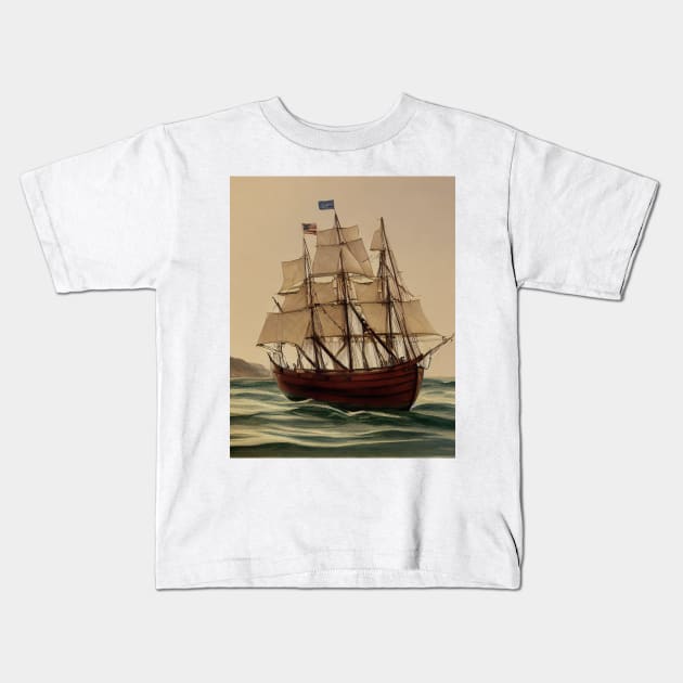 USS Peacock Kids T-Shirt by U.S. Navy History Podcast